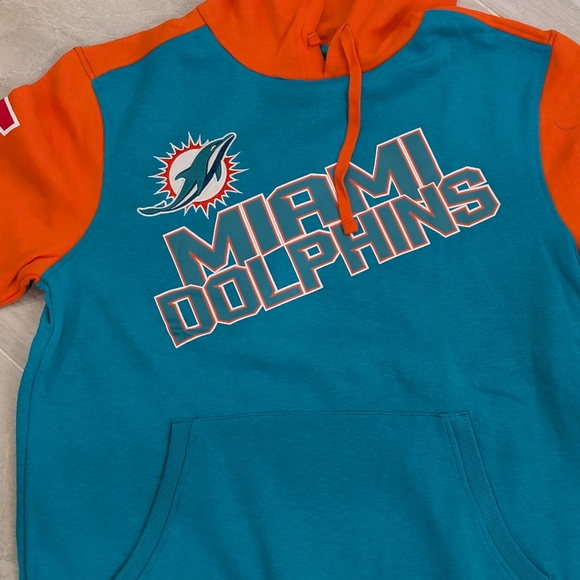 Miami Dolphins Teal and Orange Hoodie - Picture 5 of 12